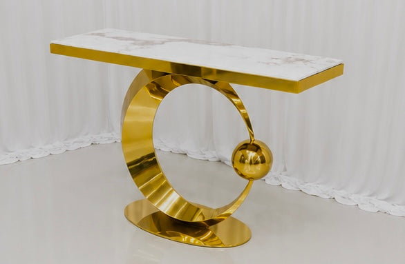 Orion Gold Marble Console Table